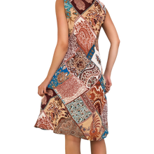 Load image into Gallery viewer, 90s Patchwork Print Midi Dress