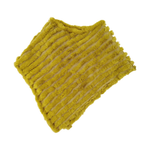 Load image into Gallery viewer, Green Rabbit Fur Poncho