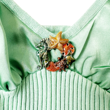 Load image into Gallery viewer, Pistachio Green Brooch Top