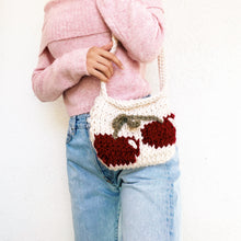 Load image into Gallery viewer, Cherry Baby Hand Knit Bag by Carolannie Crochet