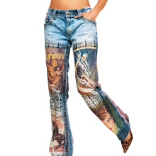 Load image into Gallery viewer, Funky Printed Miss Me Jeans