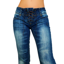 Load image into Gallery viewer, Lace Up Dollhouse Jeans