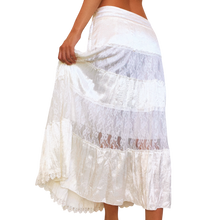 Load image into Gallery viewer, Vintage Lacy Tiered Maxi Skirt