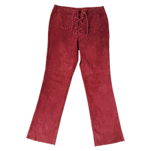 Load image into Gallery viewer, Brick Red Suede Leather Pants