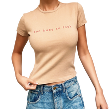 Load image into Gallery viewer, French Connection Tan Baby Tee