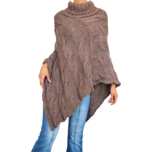 Load image into Gallery viewer, Italian Cableknit Poncho