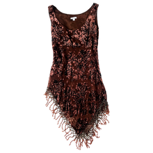Load image into Gallery viewer, Caché Brown Beaded Mini Dress