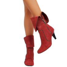 Load image into Gallery viewer, Snakeskin Patterned Zipper Boots