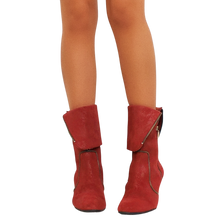 Load image into Gallery viewer, Snakeskin Patterned Zipper Boots