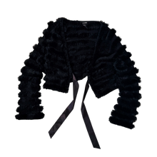 Load image into Gallery viewer, Vintage Furry Tie Front Cardigan
