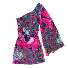 Load image into Gallery viewer, Vibrant One Shoulder Mini Dress