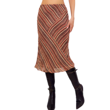 Load image into Gallery viewer, Silk Striped Midi Skirt