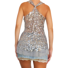 Load image into Gallery viewer, Early 2000s Sheer Sequin Tank