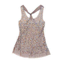 Load image into Gallery viewer, Early 2000s Sheer Sequin Tank