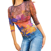 Load image into Gallery viewer, Vintage Graphic Mesh Top