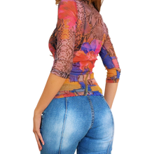 Load image into Gallery viewer, Vintage Graphic Mesh Top