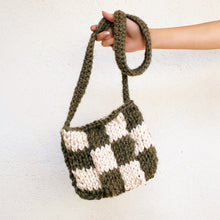 Load image into Gallery viewer, Checkered Baby Hand Knit Bag by Carolannie Crochet