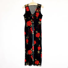 Load image into Gallery viewer, 90s Sheer Rose Print Duster
