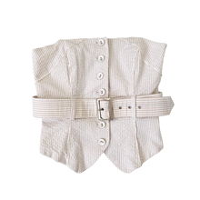 Load image into Gallery viewer, Bebe Pinstriped Corset Top