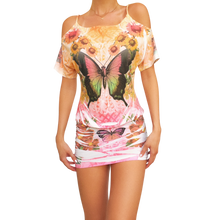 Load image into Gallery viewer, Early 2000s Butterfly Mini Dress