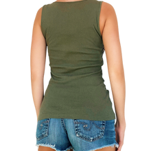 Load image into Gallery viewer, Army Green Sequin Tank