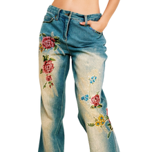 Load image into Gallery viewer, Vintage Floral Appliqué Jeans