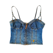 Load image into Gallery viewer, Rocawear Denim Corset Top