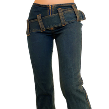 Load image into Gallery viewer, Early 2000s Jumbo Belt Jeans