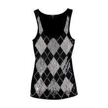 Load image into Gallery viewer, Argyle Sequin Tank
