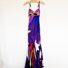 Load image into Gallery viewer, Caché Swirly Silk Maxi Dress