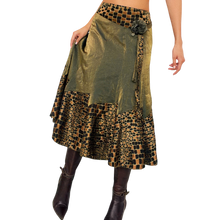 Load image into Gallery viewer, Funky Satin Midi Skirt
