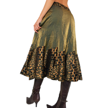 Load image into Gallery viewer, Funky Satin Midi Skirt