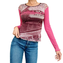 Load image into Gallery viewer, DKNY Graphic Mesh Top