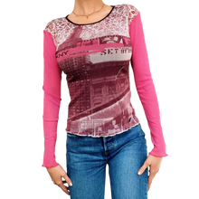 Load image into Gallery viewer, DKNY Graphic Mesh Top