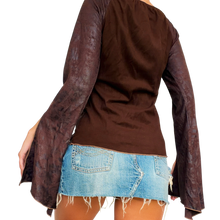 Load image into Gallery viewer, French Faux Suede Bell Sleeve Top