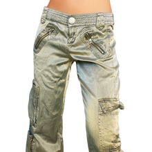 Load image into Gallery viewer, Z. Cavaricci Olive Satin Cargo Pants