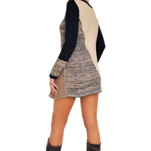 Load image into Gallery viewer, Patchwork Knit Mini Dress