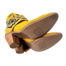 Load image into Gallery viewer, Dingo Mustard Yellow Suede Bandana Boots
