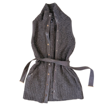 Load image into Gallery viewer, Gray Knit Belted Mini Dress