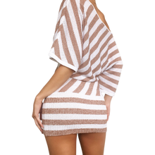 Load image into Gallery viewer, Slouchy Striped Mini Dress
