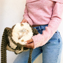 Load image into Gallery viewer, Checkered Baby Hand Knit Bag by Carolannie Crochet