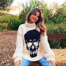 Load image into Gallery viewer, Cozy Skull Sweater by Carolannie Crochet