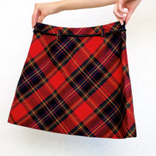 Load image into Gallery viewer, 90s Red Plaid Mini Skirt