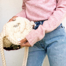Load image into Gallery viewer, Cherry Baby Hand Knit Bag by Carolannie Crochet