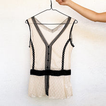 Load image into Gallery viewer, Sheer Black & Ivory Top