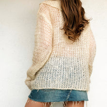 Load image into Gallery viewer, Creamy Open Knit Cowl Neck Sweater