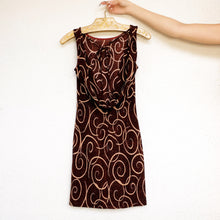 Load image into Gallery viewer, 90s Swirly Open Back Mini Dress