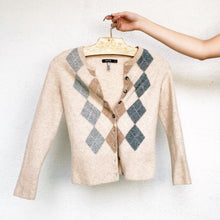 Load image into Gallery viewer, Cashmere Argyle Cardigan