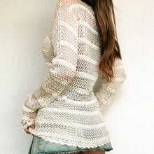 Load image into Gallery viewer, Vintage Creamy Crochet Cardigan