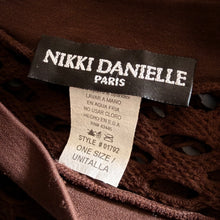Load image into Gallery viewer, Vintage Chocolate Brown Fishnet Top